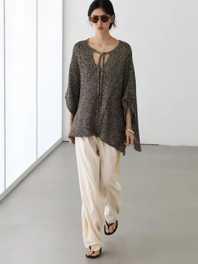 Massimo Dutti Capa De Malha Com Mistura De Algodão In Gray