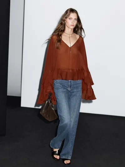 Massimo Dutti Cape In Brown