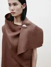Massimo Dutti Capekleid Leinen In Braun