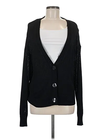 Pre-owned Massimo Dutti Cardigan Sweater In Black