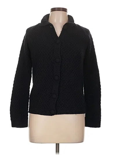 Pre-owned Massimo Dutti Cardigan Sweater In Black