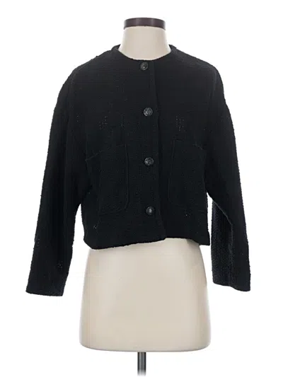 Pre-owned Massimo Dutti Cardigan Sweater In Black
