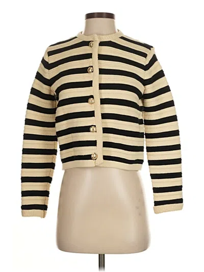 Pre-owned Massimo Dutti Cardigan Sweater In Gold