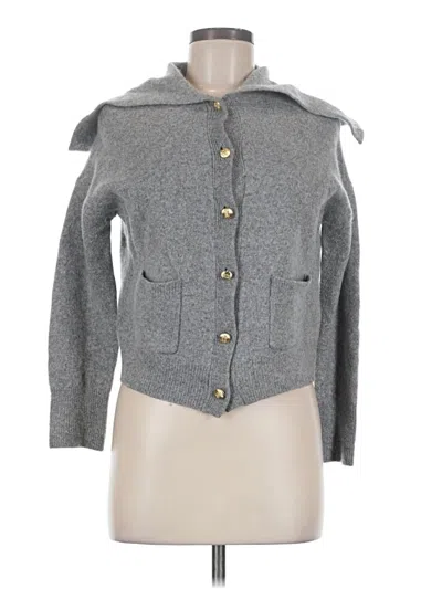 Pre-owned Massimo Dutti Cardigan Sweater In Gray