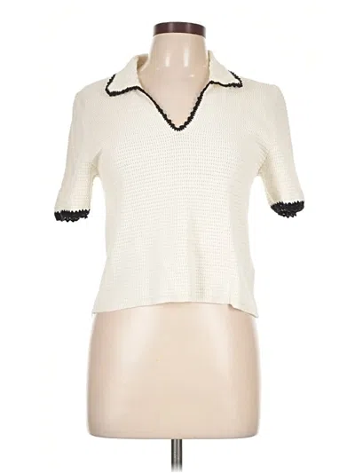 Pre-owned Massimo Dutti Cardigan Sweater In Ivory