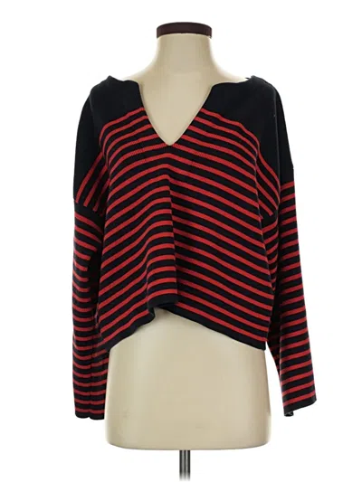 Pre-owned Massimo Dutti Cardigan Sweater In Red
