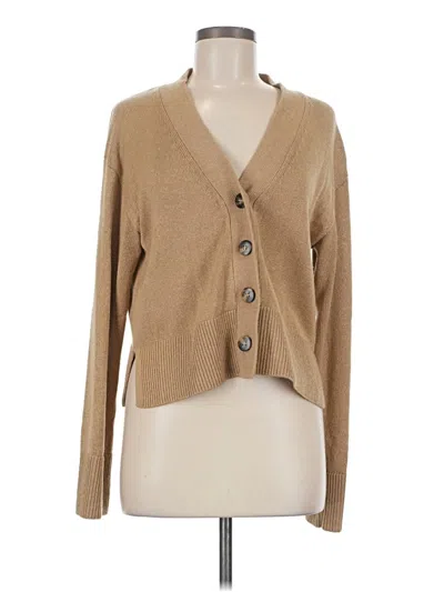 Pre-owned Massimo Dutti Cardigan Sweater In Tan