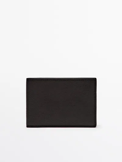 Massimo Dutti Cartera Apaisada Piel Napa In Brown