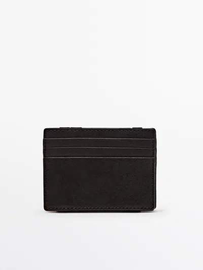 Massimo Dutti Cartera Magic" Piel Napa" In Brown