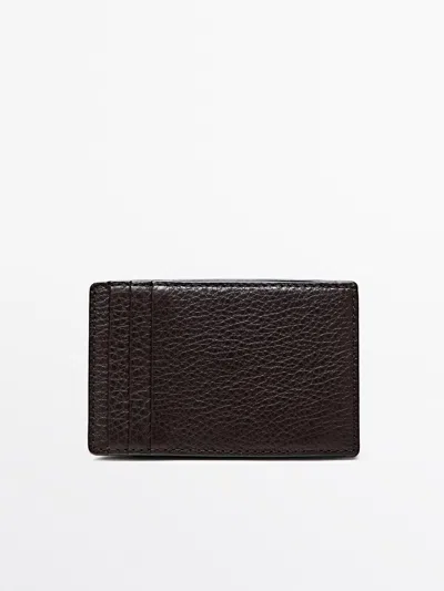 Massimo Dutti Cartera Vertical Magic" Piel Napa" In Brown