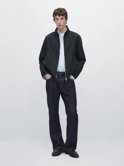 Massimo Dutti Casaco Leve Curto In Black