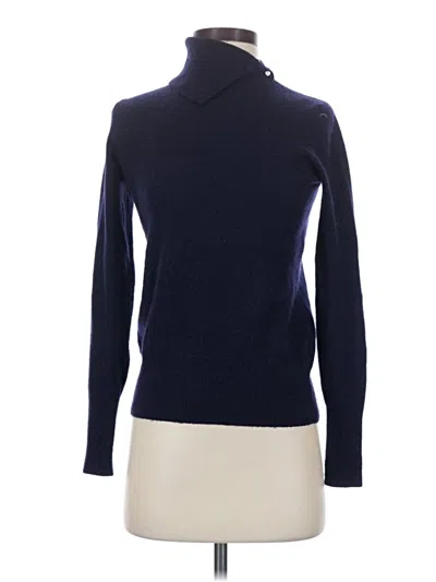 Pre-owned Massimo Dutti Cashmere Pullover Sweater In Blue