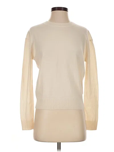 Pre-owned Massimo Dutti Cashmere Pullover Sweater In Ivory