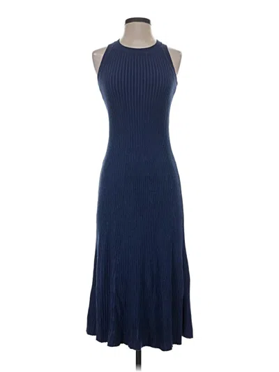 Pre-owned Massimo Dutti Casual Dress In Blue