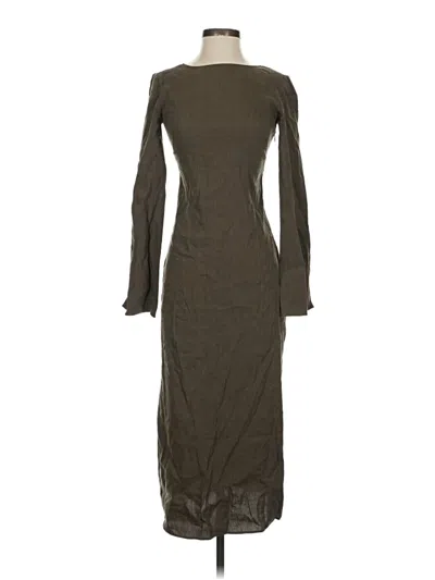 Pre-owned Massimo Dutti Casual Dress In Brown