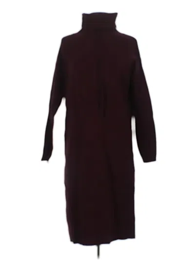 Pre-owned Massimo Dutti Casual Dress In Burgundy