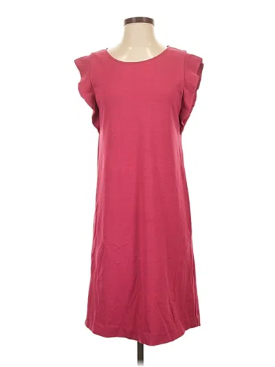 Pre-owned Massimo Dutti Casual Dress In Burgundy