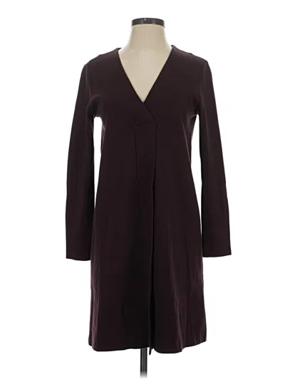 Pre-owned Massimo Dutti Casual Dress In Burgundy