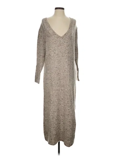 Pre-owned Massimo Dutti Casual Dress In Gray