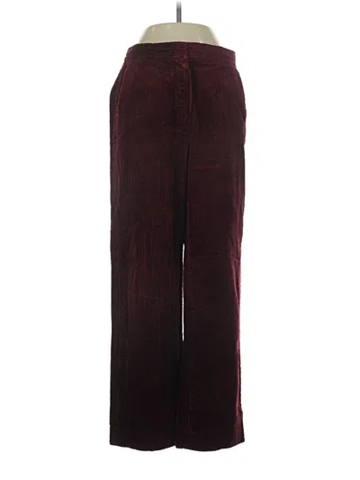 Pre-owned Massimo Dutti Casual Pants In Burgundy