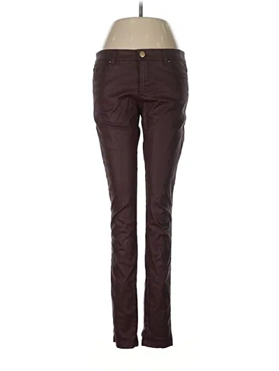 Pre-owned Massimo Dutti Casual Pants In Burgundy