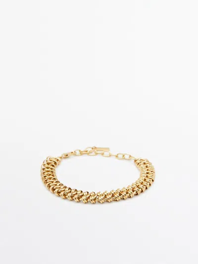 Massimo Dutti Chain Link Bracelet In Gold