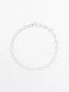 Massimo Dutti Chain Link Necklace In Silver