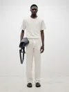 Massimo Dutti Chinohose Baumwollmischgewebe In Gebrochen Weiss