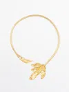 MASSIMO DUTTI CHOKER NECKLACE WITH FLOWER DETAIL