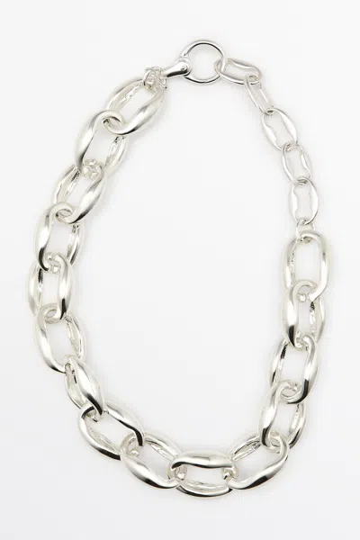 Massimo Dutti Chunky Chain Necklace In Silver