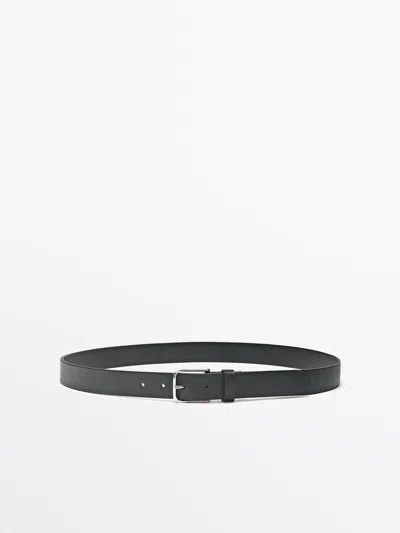 Massimo Dutti Cinturón Piel Napa In Black