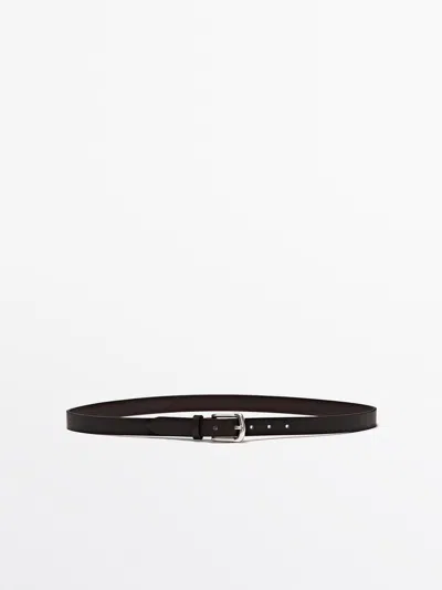 Massimo Dutti Cinturón Piel Napa In Black