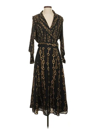 Pre-owned Massimo Dutti Cocktail Dress In Black