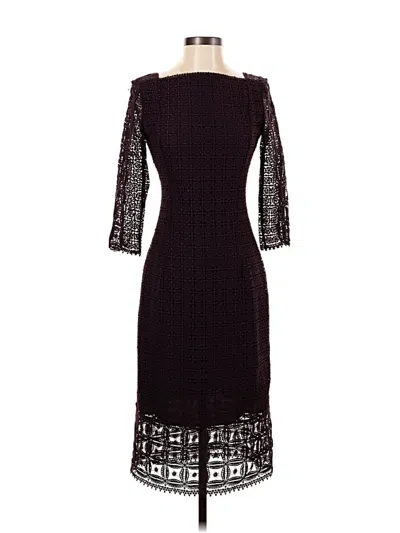 Pre-owned Massimo Dutti Cocktail Dress In Burgundy