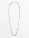 Massimo Dutti Collar Largo Multiposición In Silver