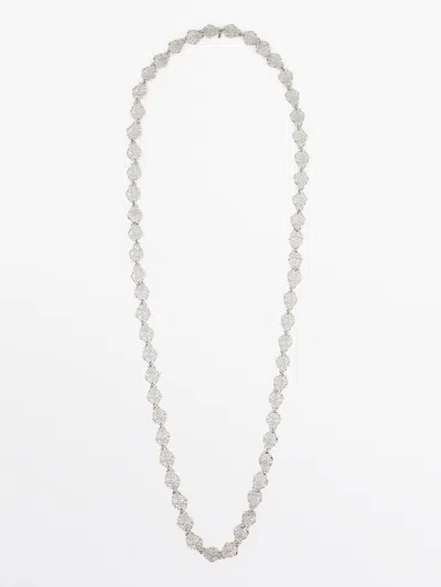 Massimo Dutti Collar Largo Multiposición In Silver
