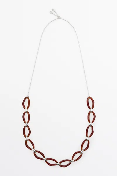 Massimo Dutti Collier Effet Écaille In Silver