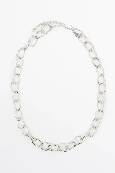 Massimo Dutti Collier Maillons Fluide In Metallic