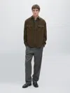 Massimo Dutti Corduroy Overshirt With Pockets In Multi