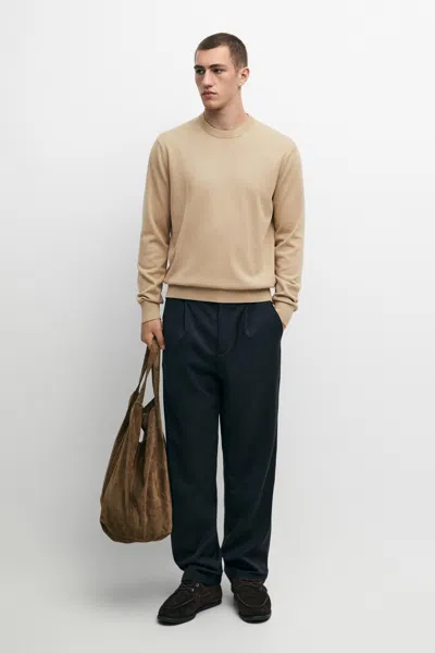 Massimo Dutti Camisola De Malha Com Algodão In Red
