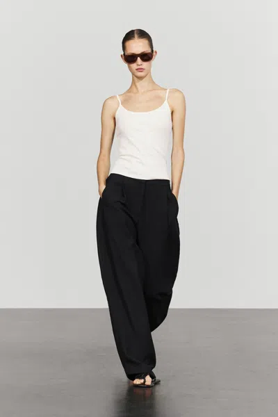 Massimo Dutti Cotton Blend Strappy Top In Gelo