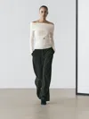 Massimo Dutti Cotton Blend T In White