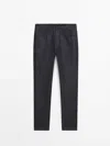MASSIMO DUTTI COTTON BLEND TAPERED FIT JEANS