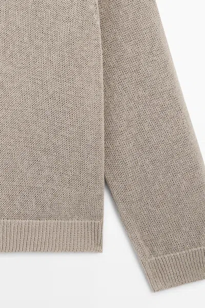 Massimo Dutti Cotton Blend V In Black