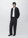 Massimo Dutti Cotton Blend Zip In Black
