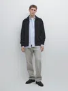 Massimo Dutti Cotton Cable In Black