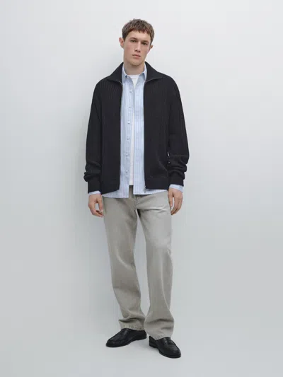 Massimo Dutti Cotton Cable In Black