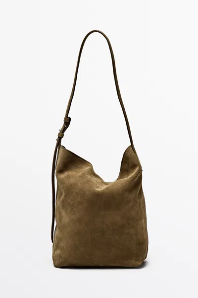 Massimo Dutti Distressed In Khaki Green