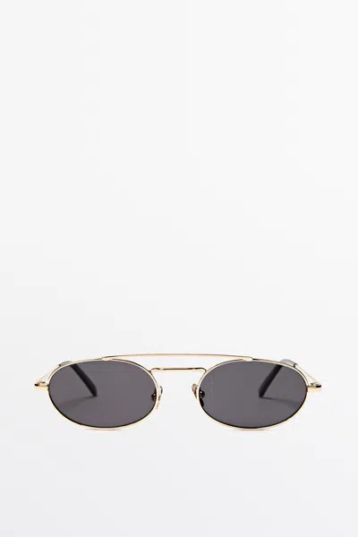 Massimo Dutti Double Bridge Oval Sunglasses In Multi