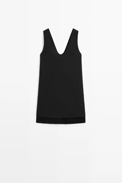 Massimo Dutti Double In Black